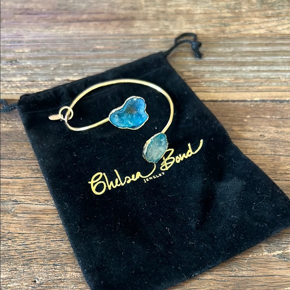 chelsea Bond Jewelry - Pretty Blue Druzy Bracelet